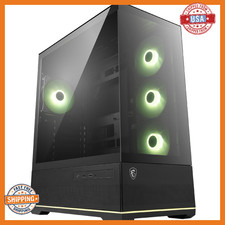 MSI MAG PANO 110R PZ Mid-Tower Gaming PC Case Tempered Glass Side Panel 3 ARGB F