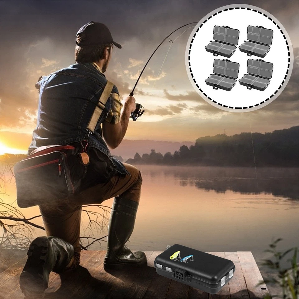  4 STÜCKE Fischereibox Angeln Köder Organizer Lure Container Lure Box mit - Bild 2 von 4