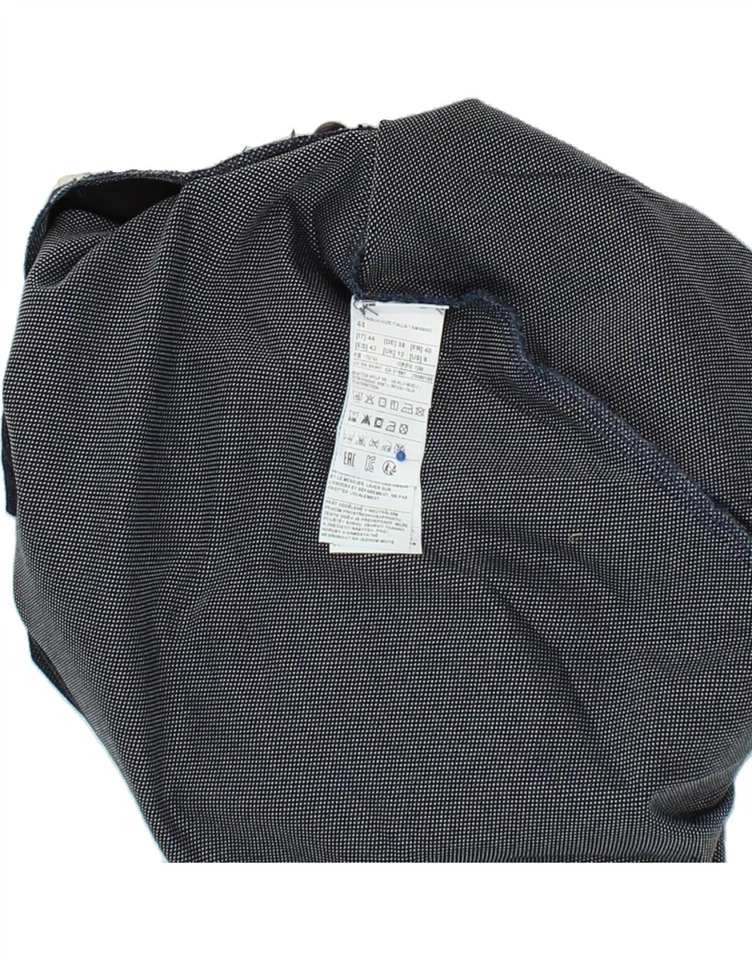 BENETTON Womens Wrap Skirt UK 12 Medium W30 Navy Blue Cotton BV05 - Image 3 of 4