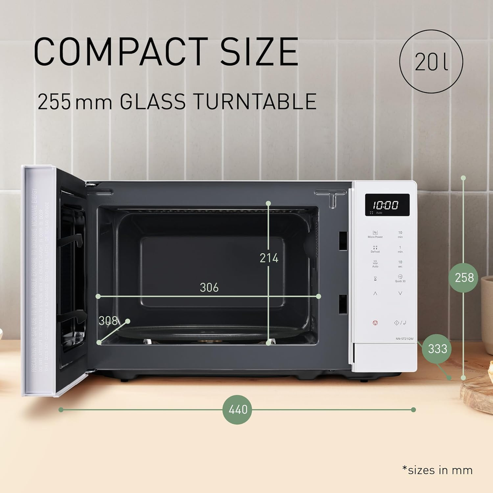 Flama 1824 FL Comptoir du 20L 700 W wit magnetron - magnetron (Comptoir du, 20 L, 700 W, draaibaar, wit, links