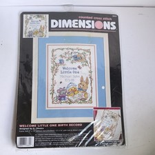 Dimensions Welcome Little One Birth Record Counted Cross Stitch Kit 3845 New