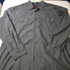 The Foundry Supply Co. Young Men’s Sz 2XLT Button Down Shirt Gray Pockets