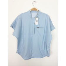 FIGS Women's Montex Scrub Top Light Blue Sz LARGE Technical Collection NEW
