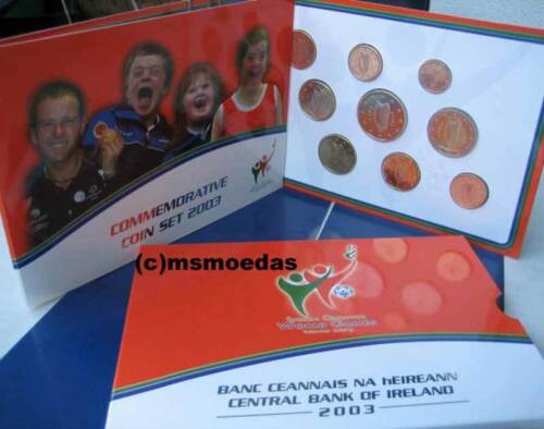 Irlanda spenta Set monete corso euro KMS 2003 con 1 centesimo - 2 € Special Olympics Games - Foto 1 di 1