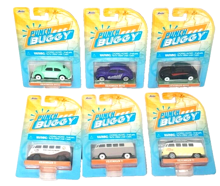 JADA Volkswagen Punch Buggy Slug Bug T1 Bus Complete Set of 6 VW