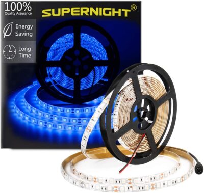 16.4ft Blue LED Strip Light 300 LEDs Dimmable Flexible Waterproof Ribbon Light