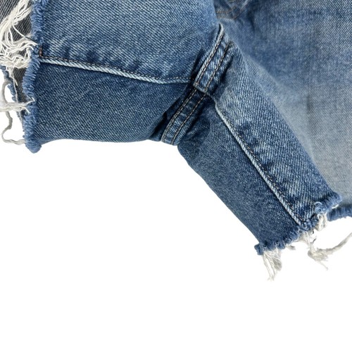 Free People We The Free Jeansshorts Größe 32 Knopf hoher Bund roher Saum abgenutzt - Bild 5 von 14