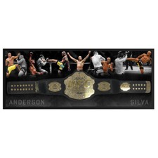 ANDERSON SILVA HAND SIGNED FRAMED FULL SIZE UFC BELT MCGREGOR ADESANYA WHITTAKER