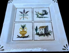 Williams Sonoma Ceramiche Arianna Italy Square 13.75” Ceramic Serving Dish EUC