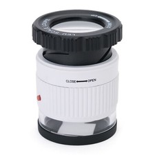UV Loupe Magnifying Glass 30X Magnifier Metal Cylinder for Jewelry Watch Coin