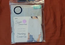 Secret Treasures Nursing Cover-up  S M L  Gray Stripes Soft Knit Breastfeeding