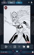 Topps Marvel Collect 2021 Topps Weekly Original Art Series 7 B&W - Mighty Thor
