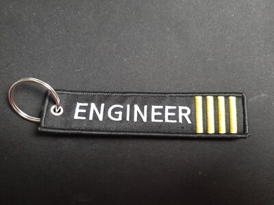 ENGINEER  - Schlüsselanhänger - Schrift gestickt - Neu