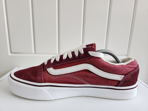 Vans Old Skool Canvas Burgundy Womens Lace Up Shoes UK 6 EUR 39 - Picture 5 of 10