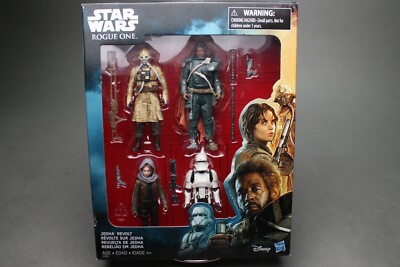 Star Wars Jedha Revolt Action Figure Set Rogue One W/ Saw Guerrara 4-Pack Disney