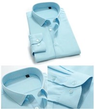 Mens Dress Shirts Luxury Long Sleeves Casual Formal Business Work Camisas Shirts
