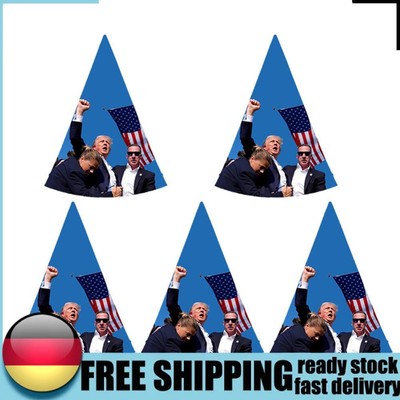5x Trump 2024 Party Cone Hats for US Election Day Celebration Event Party Decor