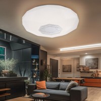 Deckenlampe Deckenleuchte Wohnzimmerleuchte Led Dekor Verspiegelt Weiß D 40Cm