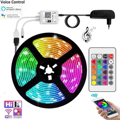 5M ~20M 12V LED RGB Strips Lights 3528 Wifi Smart Control +Power Supply Kit - Picture 14 of 21
