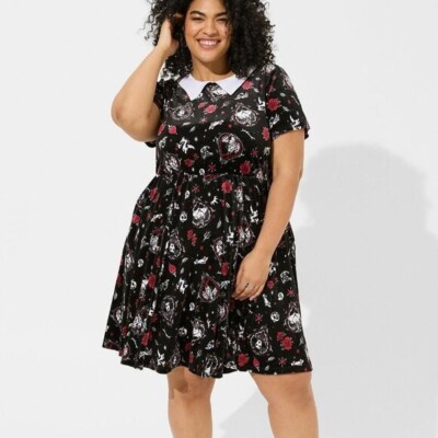 NWT TORRID DISNEY VILLAINS POCKETS SKATER DRESS