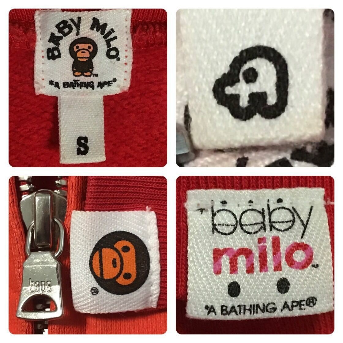 BAPE × KAWS MILO Bendy Octopus full zip hoodie Red A Bathing Ape