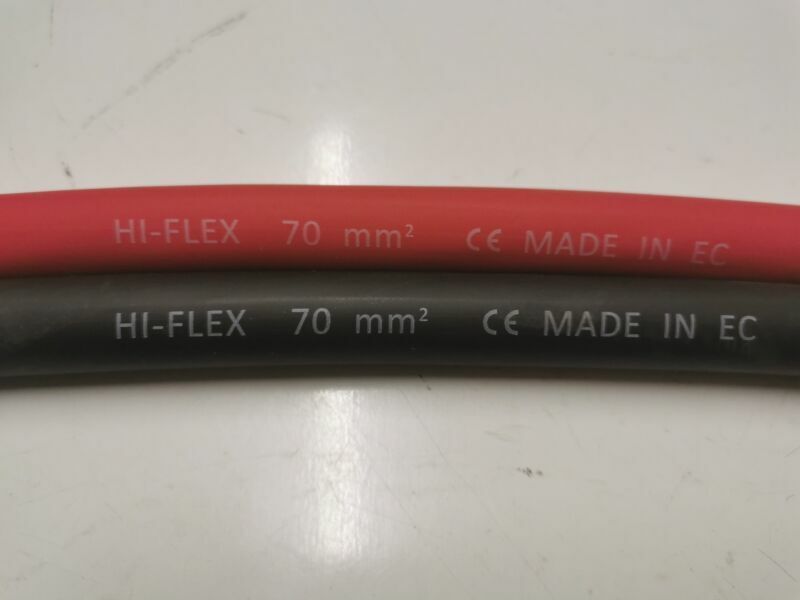 70mm² Hi-flex Flexible PVC Battery Welding Cable Automotive 12v Red Black Tania niska cena