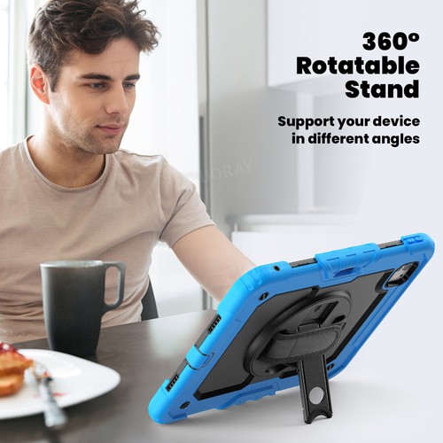 Für iPad 5/6/7/8/9/10 Gen Air 4 5 6 Pro 11 13 Hybrid Outdoor Tasche Gurt Hülle - Bild 140 von 225