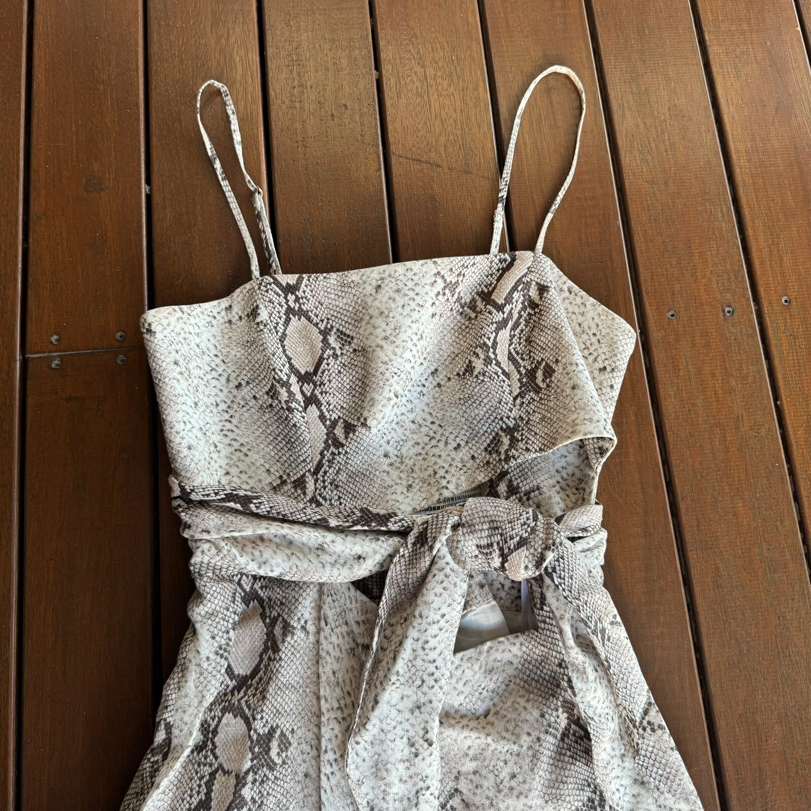 Zimmermann Size 1 Bellitude Python Cut Out Dress - image 6