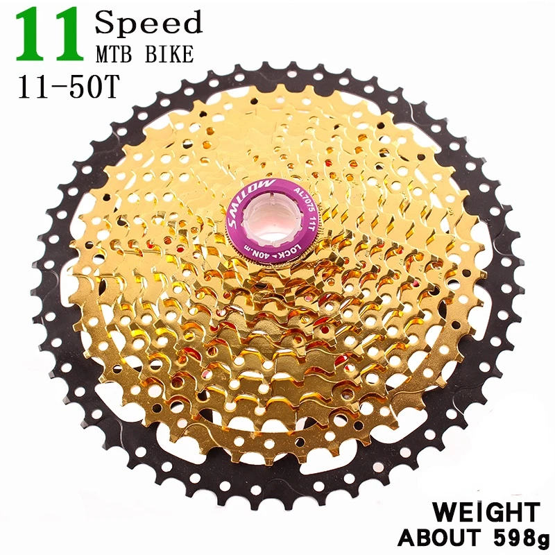 Cassette de bicicleta MTB de 11 velocidades 11-50T relación amplia bicicleta de montaña rueda libre piñón Foto 3 de 4
