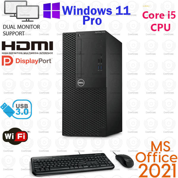 Windowsデスクトップ DELL Optiplex 3050 win11 office2021 Dell OptiPlex 3050 Desktop Computer Core i5 16GB RAM 512GB