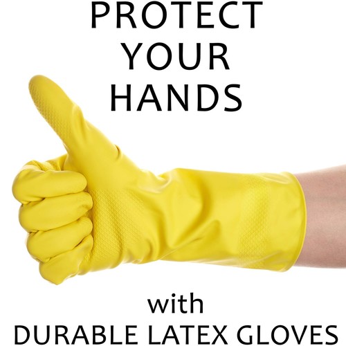 3/6 Pairs Cleaning Gloves Reusable Natural Rubber Dish Gloves Nonslip Gloves For - Picture 8 of 9