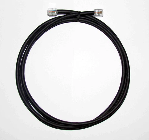 21.st - CAVO TELEFONO MODEM ADSL NERO RJ11 CAT 6A 6P4C - SCHERMATO - SUPERIORE