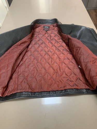 $1500 A.P.C. Paris Perfecto Uno Leather Jacket Black APC S - Picture 9 of 13