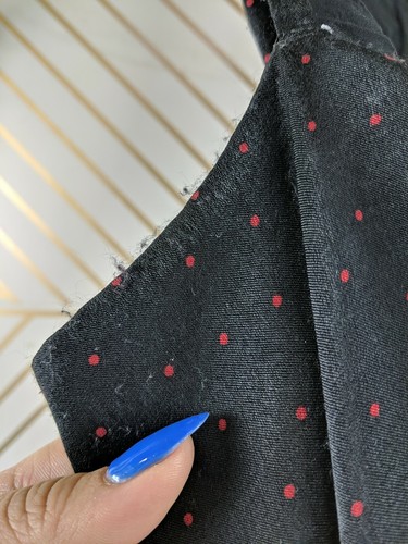 Pagliaccetto donna Zara senza maniche a pois nero rosso cravatta schiena taglia media - Foto 9 di 9