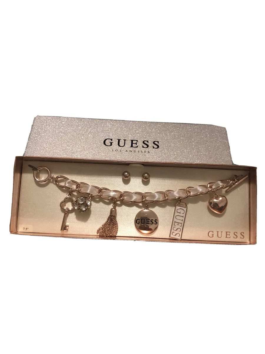 Guess charm bracelet clearance and earring set
