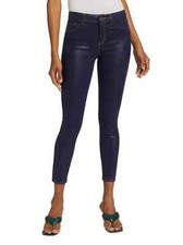 NWT - L'AGENCE 'Margot' Coated High-Rise Skinny Jeans, Midnight/Gold - Size 26
