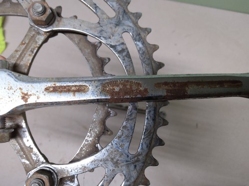 vintage 1960s 70s stronglight cotterd steel bicycle crank - 第 2/4 張圖片