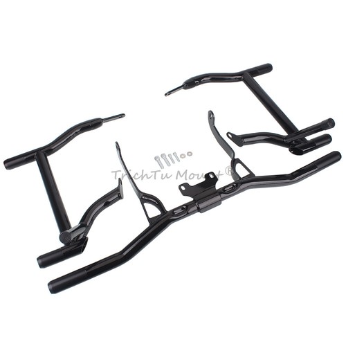 Front Rear Crash Bar For Harley Touring Road Glide Special FLTRXS 2014-2023 2024 - Picture 22 of 28