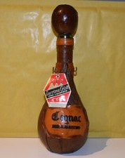 BOTTIGLIA COGNAC RIVESTITA IN PELLE VINO LIQUOROSO LACRIMA CRISTI - SAN MARINO