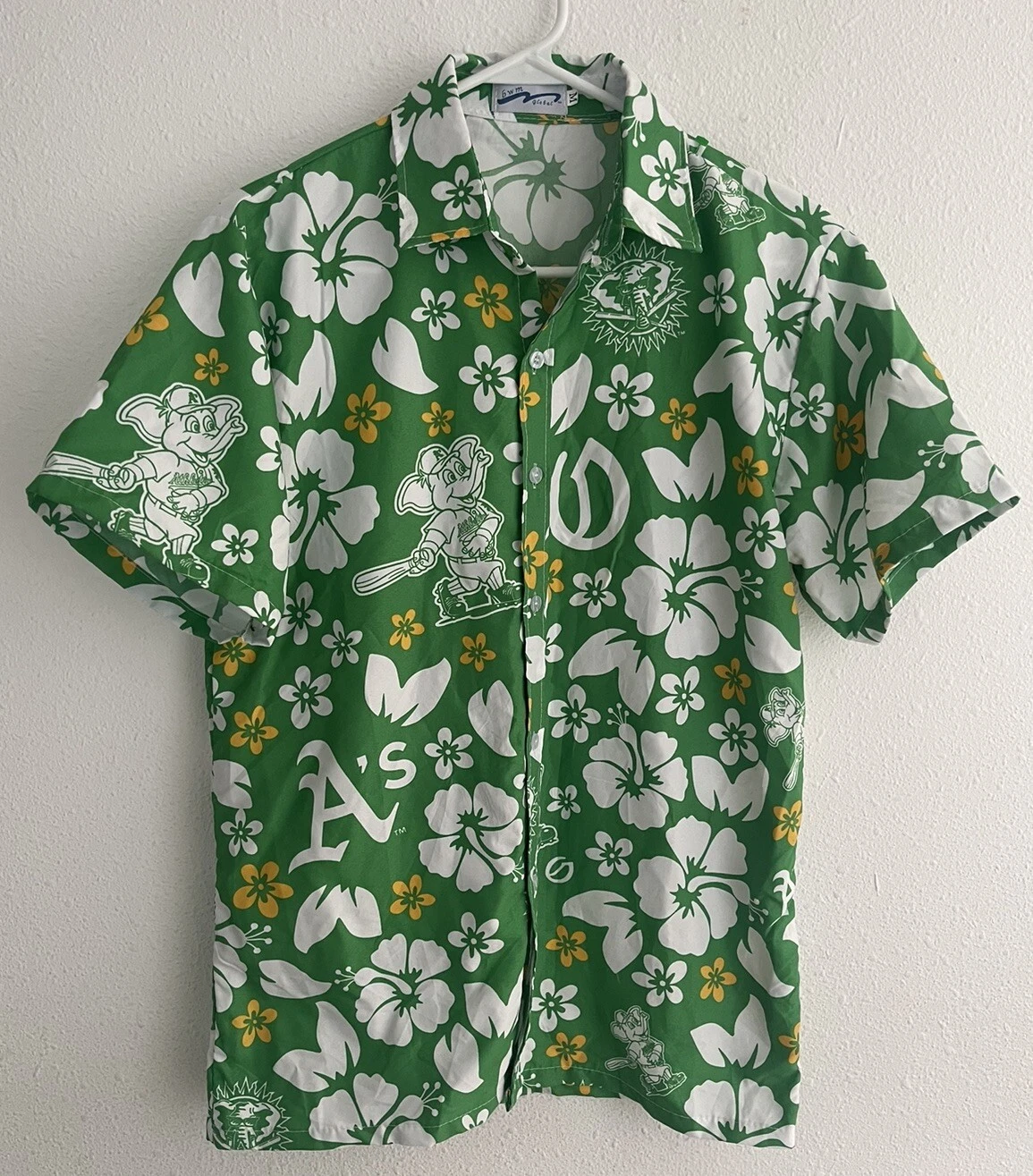 MEDIUM Oakland A’s Hawaiian Button Up Shirt FATHERS DAY EXCLUSIVE