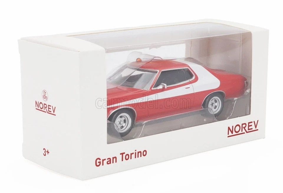 Ford USA Gran Torino Coupé Red White Rosso Bianco 1976 Norev 1:43 Nuovo 1/43 - Immagine 4 di 4
