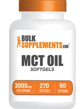 BulkSupplements MCT Oil 270 Softgels - 3000mg Per Serving