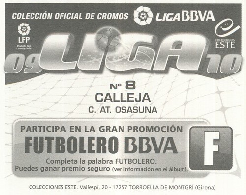 ELIGIR TO CHOOSE YOURS STICKERS PANINI ESTE LIGA 2010 : OSASUNA to MERCADO - Imagen 11 de 203