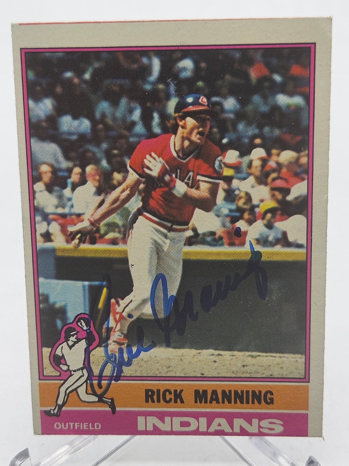 1976 Topps Rick Manning #275 Cleveland Indians Signed Autographed Card