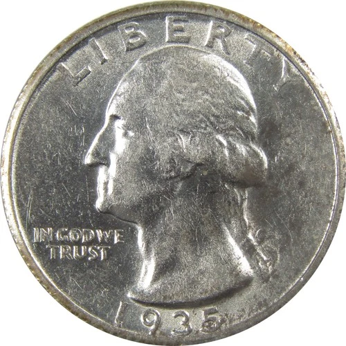 1935 D Washington Silver Quarter AU About Uncirculated SKU:I25216