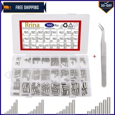 360 Pcs 304 Stainless Steel Dowel Pins Kit - 24 Sizes M2-M5, Corrosion Resistant