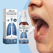 Breath Smooth Herbal Lung Cleansing Spray Relieve Lung Discomfort-NEW |U.S B4E6