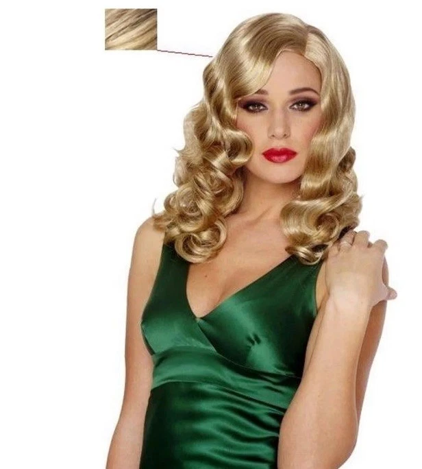 $54 Michele’s Deluxe Retro  Glam Adult Womens Costume FRANCO Mixed Blonde - Image 2 of 4