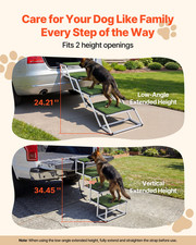 Dog Stairs for Car 4 Step Foldable Pet Ramp Non-Slip Ladder 200lbs Dogs