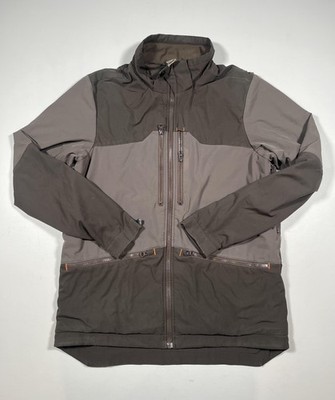 Decathlon Jacket Mens Medium Brown Gray Softshell Full Zip Colorblock Hiking